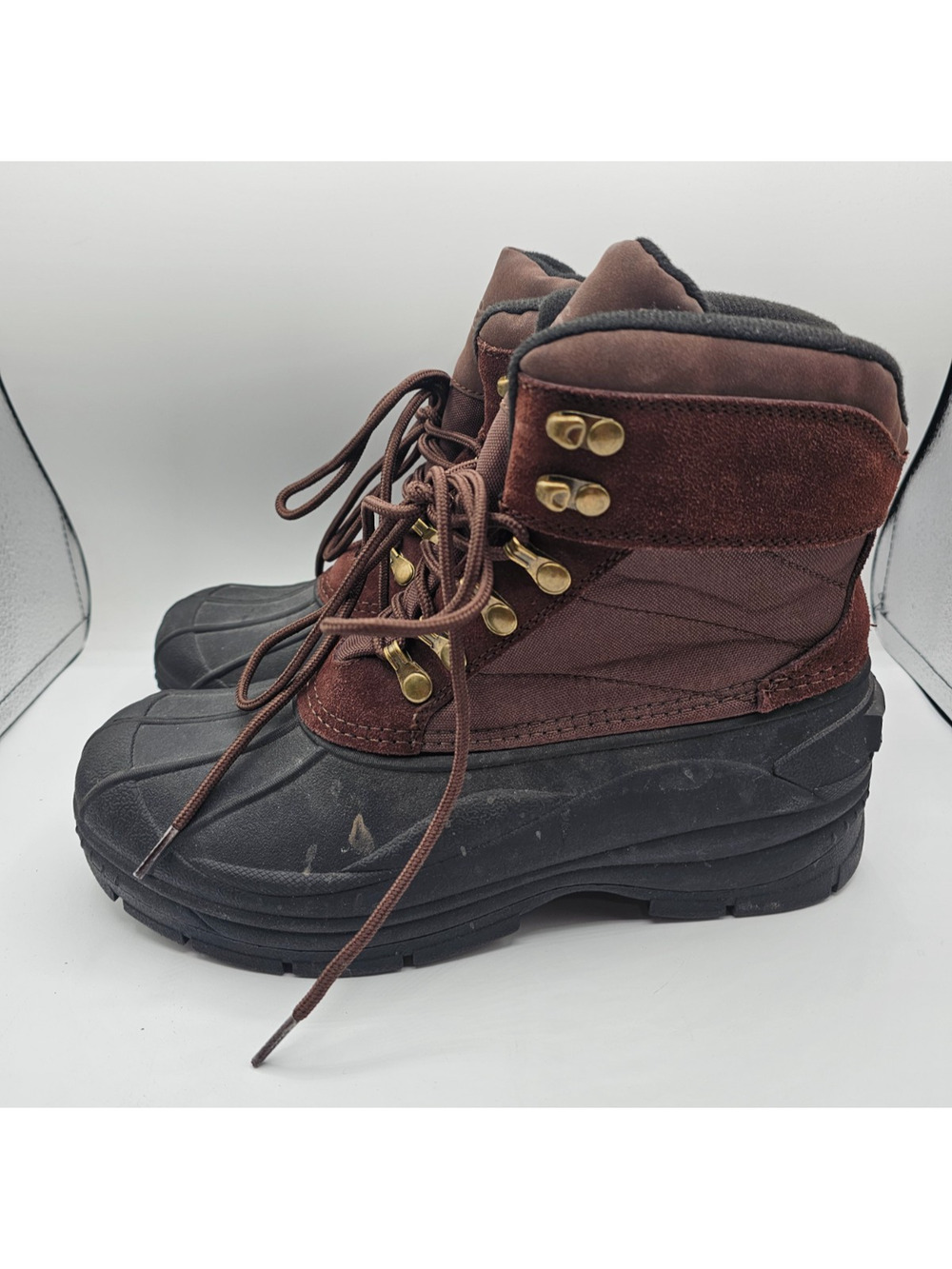 Totes Rocky brown Waterproof Snow Boots Men’s Size 10 Med Brown Winter Shoes